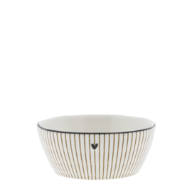 Saus Bowl Stripes | Ø: 9,5 cm | Caramel | Bastion Collections