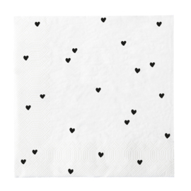 Servetten With Love Always | Large 20 pcs 16,5 x 16,5 cm | Bastion Collections