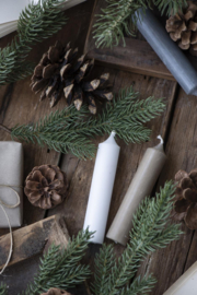 Rustieke Korte Dinerkaarsjes | Grey Rustic | Set 7 | IB Laursen