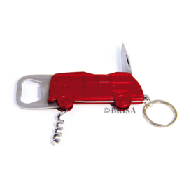 VW Bulli T1 Flesopener | Rood | In Geschenkblik