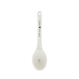 Food Spoon | Love it All | 13 cm | Wit/Zwart | Bastion Collections