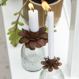 Candle Holder Flower Roest | Voor Dinerkaarsje Ø:2,2 cm | IB Laursen