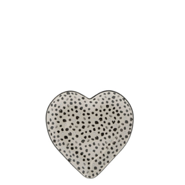 Spoon Holder Heart Plate | Confetti | 13x13 cm | Titane/Zwart | Bastion Collections