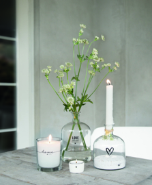 Candleholder | Hartje ♥ Zwart | Wit/Zwart | Bastion Collections