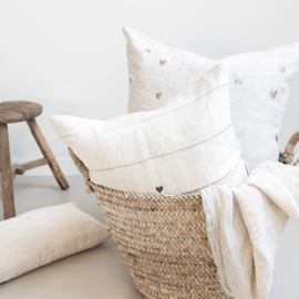 Kussen Natural Heart 100% Linnen | 30x50 cm | Naturel | Bastion Collections