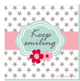 Servetten Papier "Keep Smiling" 