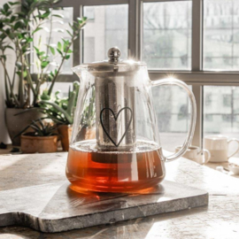 Theepot Glas Hart | 1200 ml | Eulenschnitt