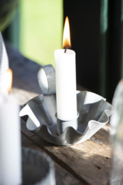 Kaarsenstandaard met Golvende Rand | Zink | IB Laursen