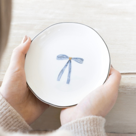 Side Plate Bow | 13 cm | Iris Blue | Bastion Collections