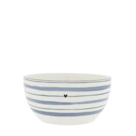 Bowl Medium | Watercolour Stripes | Ø:15 cm | Iris Blue | Bastion Collections
