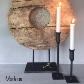 Tafelkandelaar | Marlous  20/30 cm | Zwart | Puur wonen