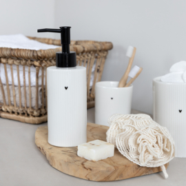 Voorraadpot Relief | Medium 750 ml | Wit/Zwart | Bastion Collections