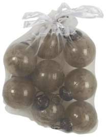 Kerstballen Mini Metal Chips | Fog | Zakje 8 stuks | IB Laursen