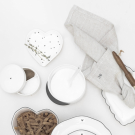 Spoon Holder Hearts | Wit/Zwart | Bastion Collections