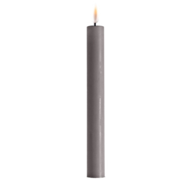 LED Dinner Candle set 2 stuks | Grey | Ø:2,2 x 24 cm | Deluxe Homeart