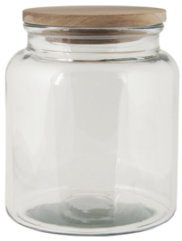 Glass jar w/wooden Cover | 2350 ml | IB Laursen 