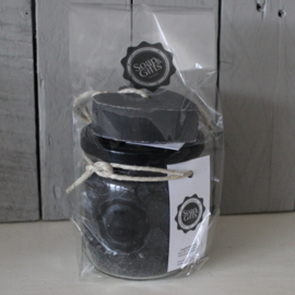 Soap & Giftset | Black | Pot minizeepjes & Zeephanger Hart 