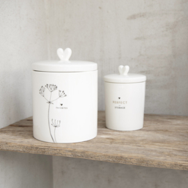 Voorraadpot Dry Flower | Large 1400 ml | Wit/Zwart | Bastion Collections