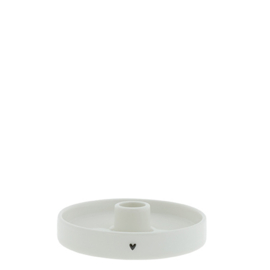 Candleholder Round White | Ø: 12 cm | Bastion Collections
