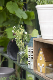 Huis Nyhavn voor Theelicht Groen/Grijs | Blauw/Grijs Dak | IB Laursen