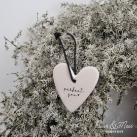 Keramiek Decoratie Hartje | Perfect You ♥ | Titane | Bastion Collections