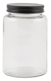 Glazen Potje Sevilla | Zwart Deksel | Large 550 ml| IB Laursen