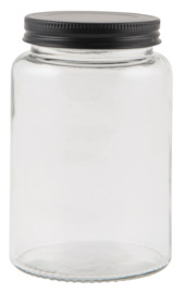 Glazen Potje Sevilla | Zwart Deksel | Large 550 ml | IB Laursen