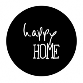 Stickers "Happy Home" Zwart/Wit Set 10