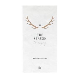 Servetten Season to Enjoy | X Large 16 pcs 10 x 20 cm | Bastion Collections