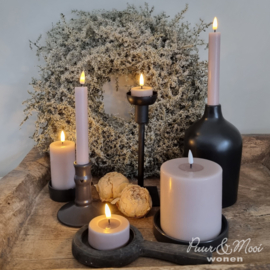 LED Dinner Candle set 2 stuks | Dusty Rose | Ø:2,2 x 15 cm | Deluxe Homeart