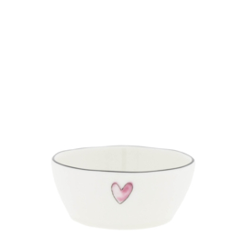 Saus Bowl  Heart | Ø: 9,5 cm | Rose | Bastion Collections