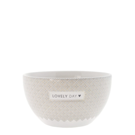 Kom | Mosaic Lovely Day | Ø:13 cm | Zwart/Titane | Bastion Collections