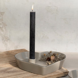 Candleholder Hartvorm | Matt Titane | 22 cm | Bastion Collections