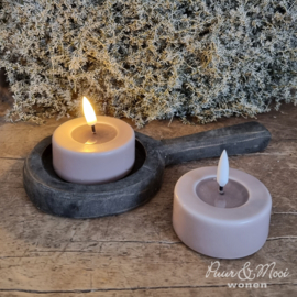 LED Waxinelichtjes Real Flame JUMBO | Dusty Rose | 2 stuks | Ø:6,1 x 5,5 cm | Deluxe Homeart