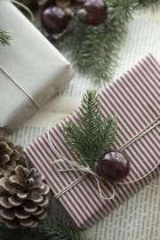 Kerstballen Mini Metal Chips | Coral Almond | Zakje 8 stuks | IB Laursen