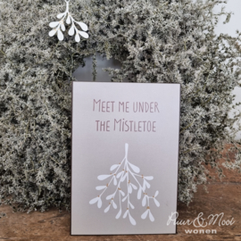 Metalen bordje Meet me under the Mistletoe | 20x14 cm | IB Laursen