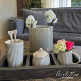 Houten Tray met 3 vakken | Grey