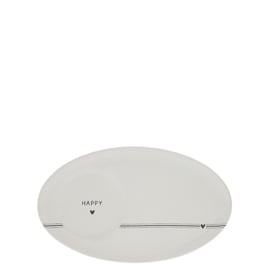 Espresso Plate | Love it | Wit/Zwart | Bastion Collections