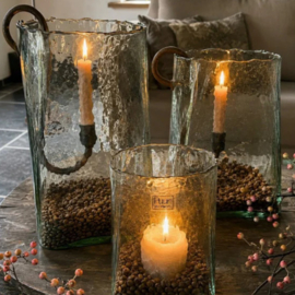 Windlicht Fien Medium | Antiekglas | 29,5 x 21,5 cm | Puur wonen