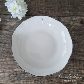 Soup Plate | Little Heart | Debossed | Ø:21 cm | Bastion Collections