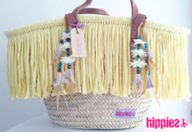 Ibiza Standtas | Sunny Flower "Daisy" | Pastel Geel | Hippies