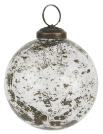 Kerstbal Glas Metal Chips | Clear | Medium | IB Laursen