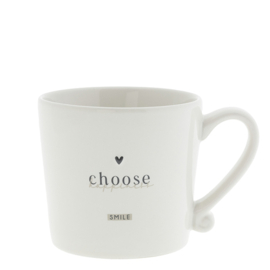 Mok | Choose Happiness | Wit/Zwart | Bastion Collections