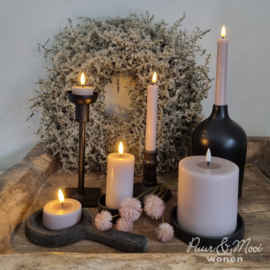 LED Waxinelichtjes Real Flame | Dusty Rose | 2 stuks | Ø:4 x 4,5 cm | Deluxe Homeart