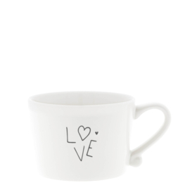 Mok Small | LOVE | Wit/Zwart | Bastion Collections