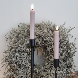 LED Dinner Candle set 2 stuks | Dusty Rose | Ø:2,2 x 15 cm | Deluxe Homeart