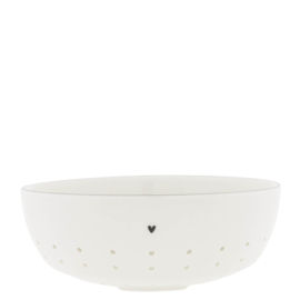 Fruit Bowl Vergiet | Ø:20 cm | Wit/Zwart | Bastion Collections