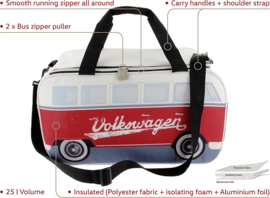 Koeltas VW T1 Bus Rood/Wit | 25 Liter