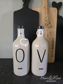 Oil & Vinegar Set Large | 1 Liter | Matt Titane | Bastion Collections