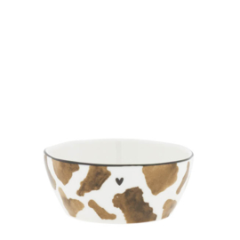 Saus Bowl  Cow Print | Ø: 9,5 cm | Brown | Bastion Collections